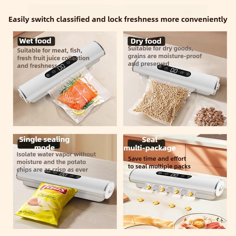 Professional Vacuum Sealer for Food Vacuumor for Products Kitchen Sealing Machine Cuisine Packaging Plastic Bag Sealant
