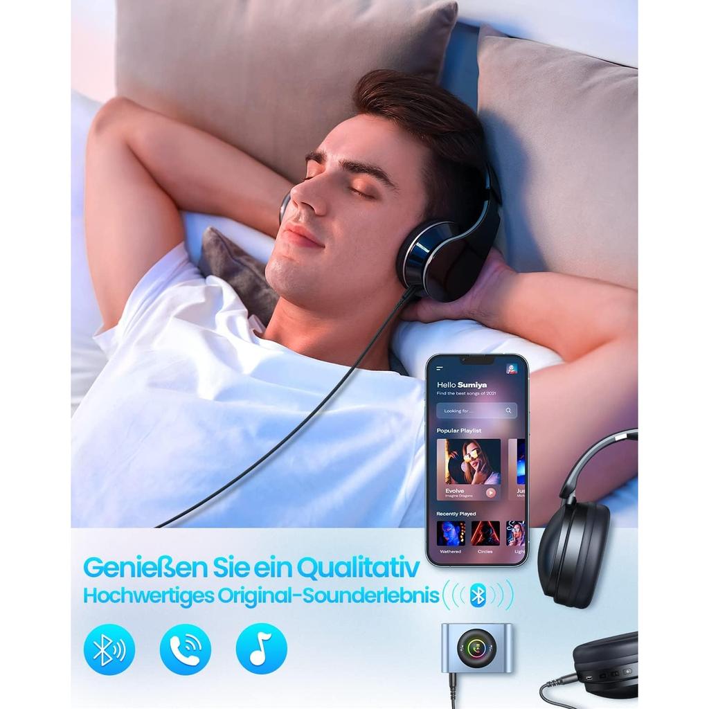 Aux Car Bluetooth 5.3 Adapter, Hi-Fi Stereo Audio, Aux for Hands-Free Kit, Noise Reduction, Bluetooth Aux Receiver, 3.5 Mm Jack for Car Sound System