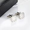 Square Patterned All Copper Metal Cufflinks Men's French Shirt