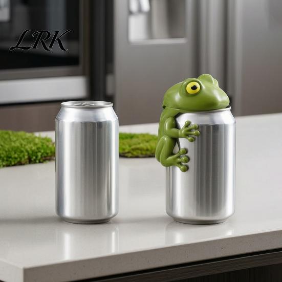 Reusable Drink Toppers 3D Printed Cute Animal Can Cover, Soda Protector Lid, Dinosaur Frog Shark Picnic Accessories Dust Cover for Standard