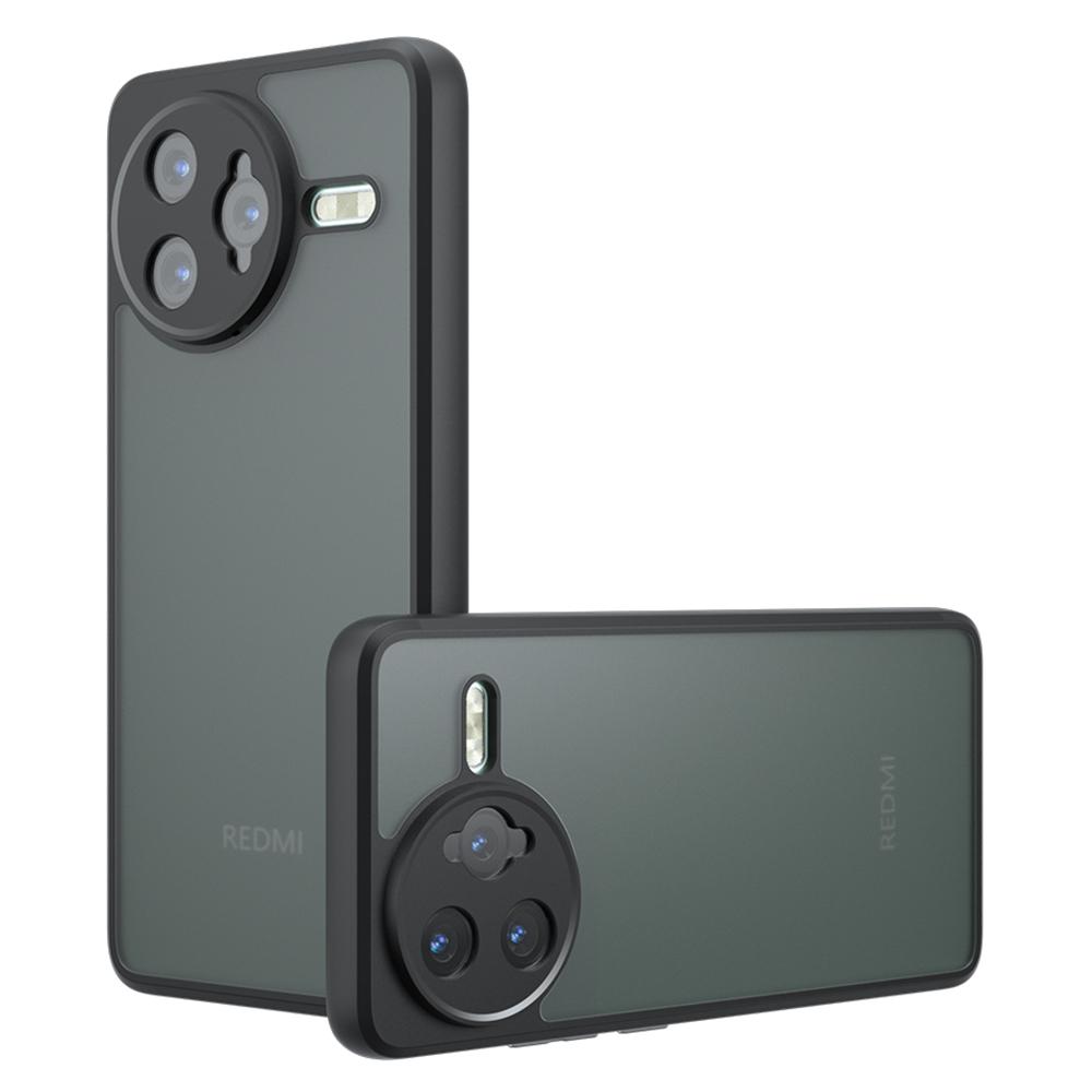 

Для Xiaomi Poco F7 Ultra 5G/Redmi K80 Pro 5G Чехол Skin-Touch ТПУ+ПК Матовый Чехол для Телефона, Прозрачный Черный A