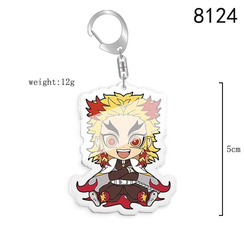 

Demon Slayer Kimetsu No Yaiba Infinity Castle Acrylic Key Ring Iguro Obanai Tokitou Muichirou Action Figure Model Playthings -A3098