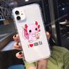 Axolotl Boba Milk Tea Hoodies Korean Style Phone Case iPhone 14 13 12 11 Pro Max X Xs Max XR SE2 8 7 6 Plus Fundas Cartoon Cover