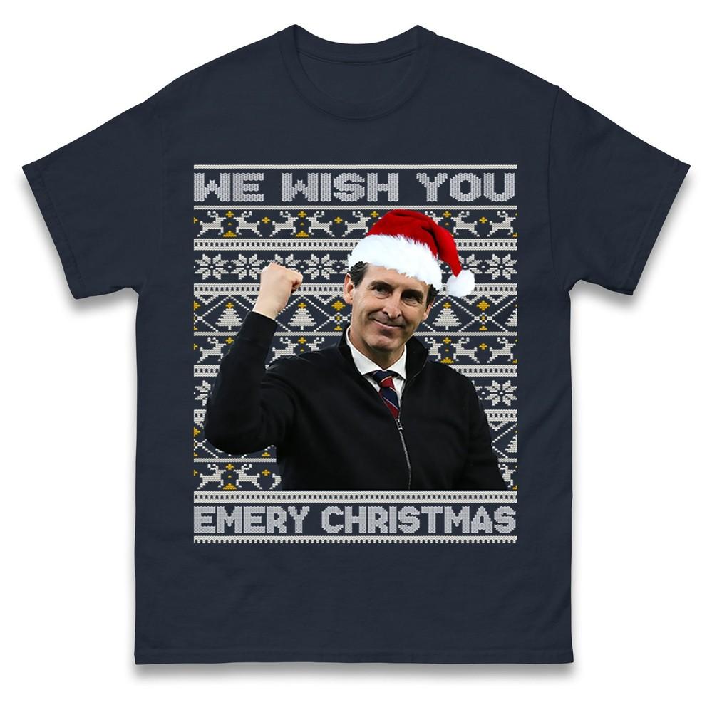 Unai Emery Ti Auguriamo Unai Natale Maglietta Fan di Calcio Maglietta di Natale Top