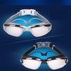 -1.5~-8.0 Adult Myopia Swimming Goggles Waterproof Anti-fog HD Transparent Electroplated Large Frame With Earplugs
