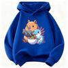 Capybara Eat Ramen Children's Hoodie Sweatshirt Cute Harajuku Hoody for Boys Girls Spring Casual Hoodies