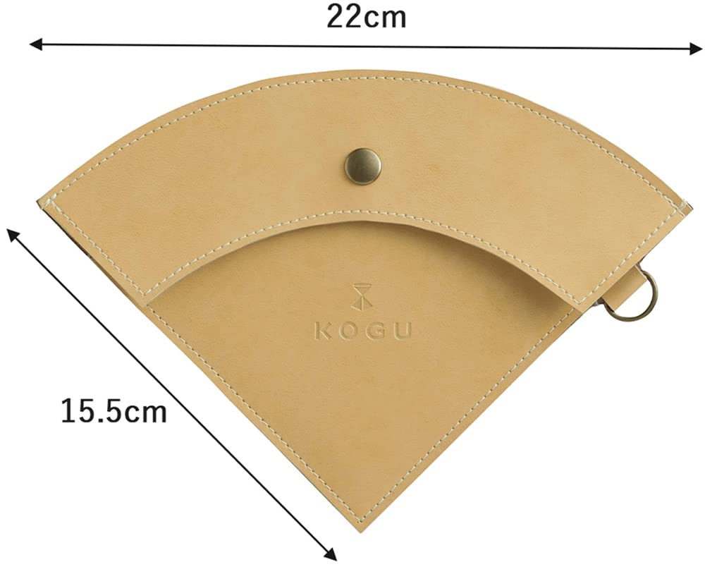 Coffee Tools KOGU Shimomura Planning Coffee Filter Case [Made in Japan] Synthetic leather Compatible with conicaltrapezoidal shapes For 1 to 4 cups