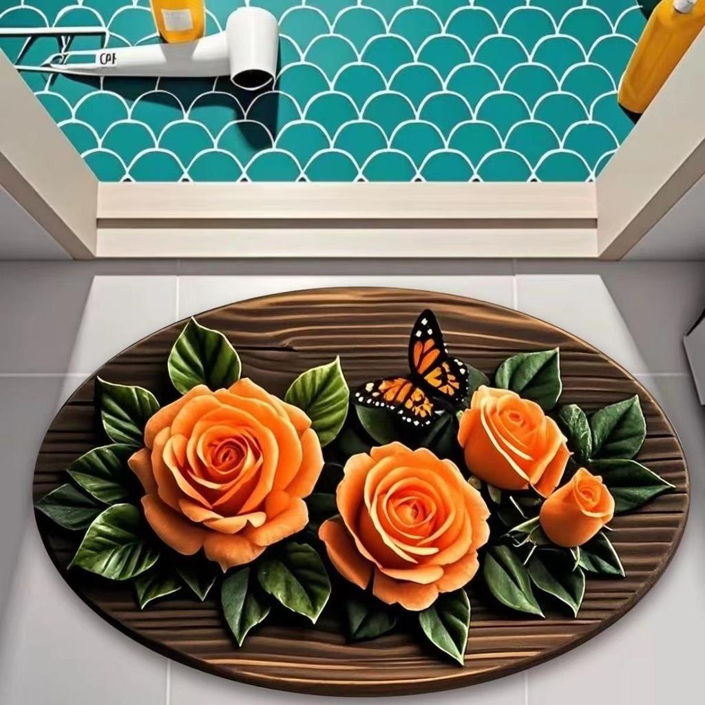 Flower Carpet Living Room Decoration Floor Mat Bedroom Bedside Carpet Coffee Table Sofa Edge Mat