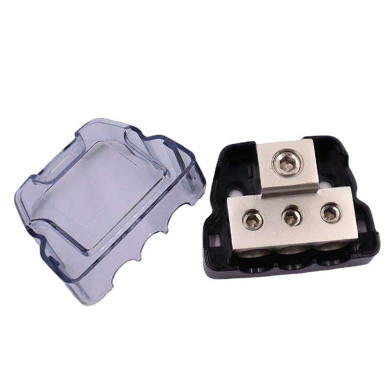 Car Audio Power Distribution Block 3 Way Wire Distribution 1X 0 Gauge Awg In, 3X 4 Gauge Awg Out Fits For Boat Vehicles Auto Car