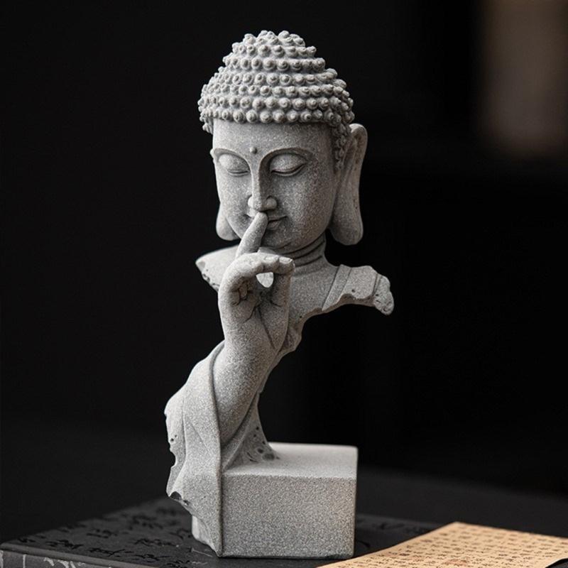 Resin Buddhas Statue Meditations Sculpture For Living Room Or Office Desktop Shelf Decoration Collectible Ornament Gift