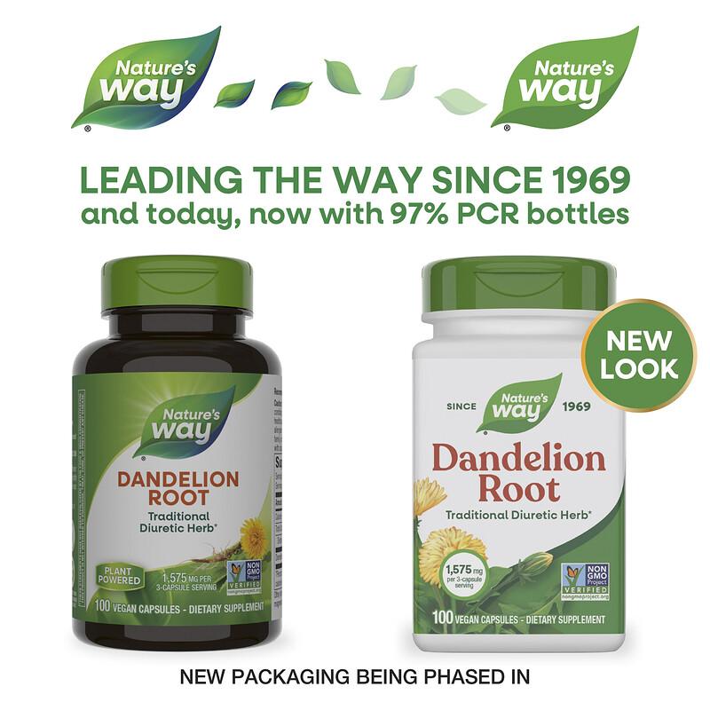 Dandelion Root, 100 Vegan Capsules (525 Mg Per Capsule)