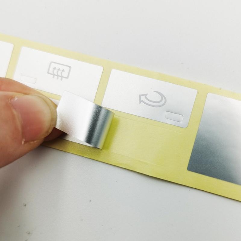High Temperature Resistant Air Conditioner Control Panel Decals Sticker Labels Anti Fade PET Film Easy Installation