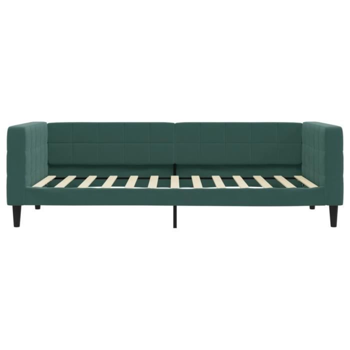 VidaXL Daybed Dark Green 100x200 Cm Velvet 354017