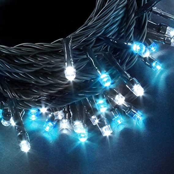 Ternon Illumination Light, 100 LEDs, Straight Type, 10m, with Memory Function, Controller, 10-Strand Connections [AD&C TORONIC] (Emerald & White)