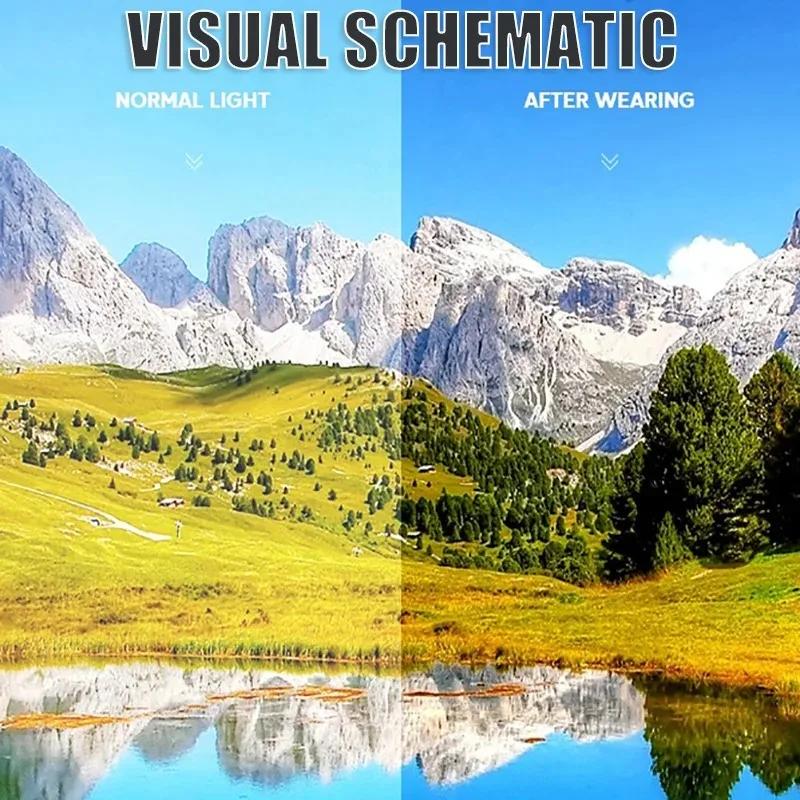 2025 New Fashion High Quality Square Glasses Frame Big Frame Retro Cyberpunk Color Film Sunglasses for Men and Women