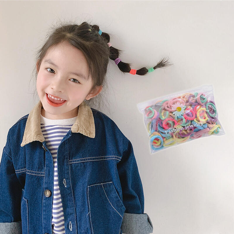 Color Candy Chubby Hair Ties 50P Pouch Set DD-11405