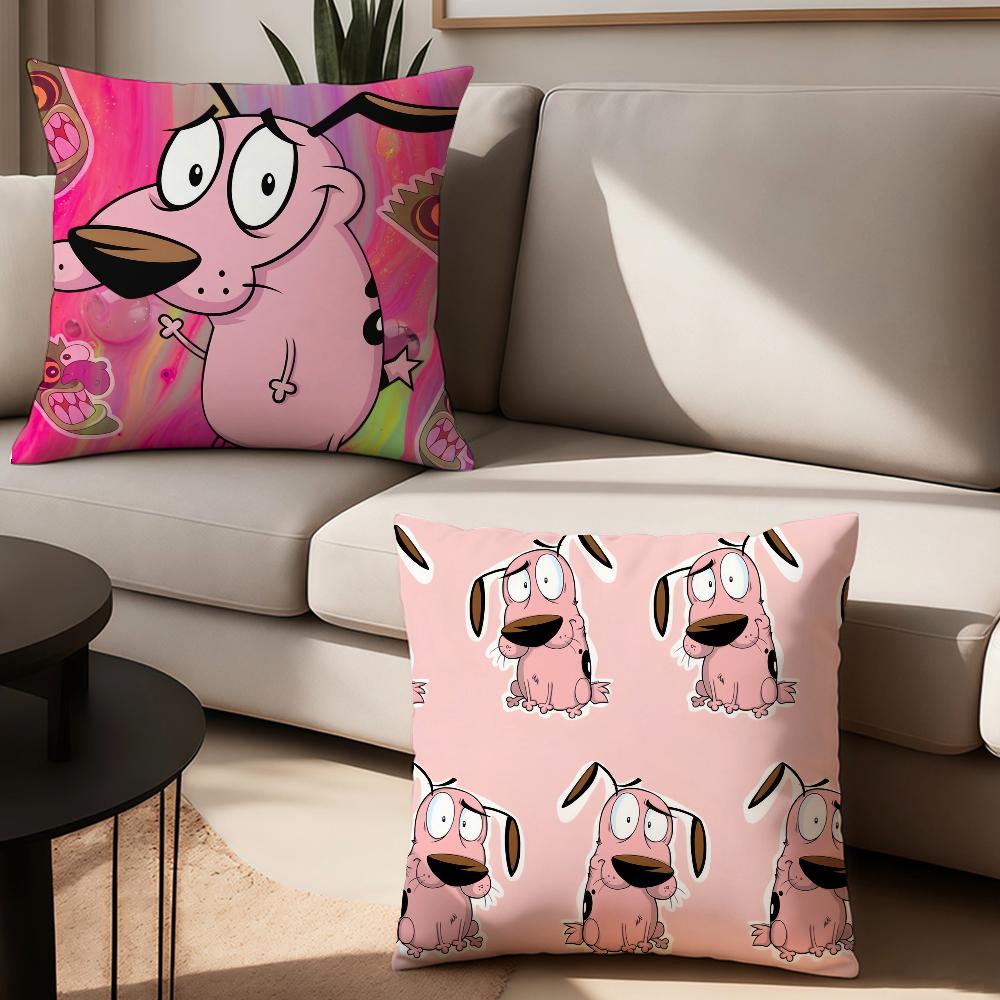 Housse de coussin C-Courage le C-Lâche-S Chien Décoration de Maison Housse de Coussin Convient Pour Chambre à Coucher Voiture Bureau Canapé