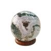 Moss Agate Sphere,Moss Agate Sphere Ball 50mm,Druzy Moss Agate Sphere Ball,Naturlig Druzy Geode Ball,200-250 Gm Ca-Grön