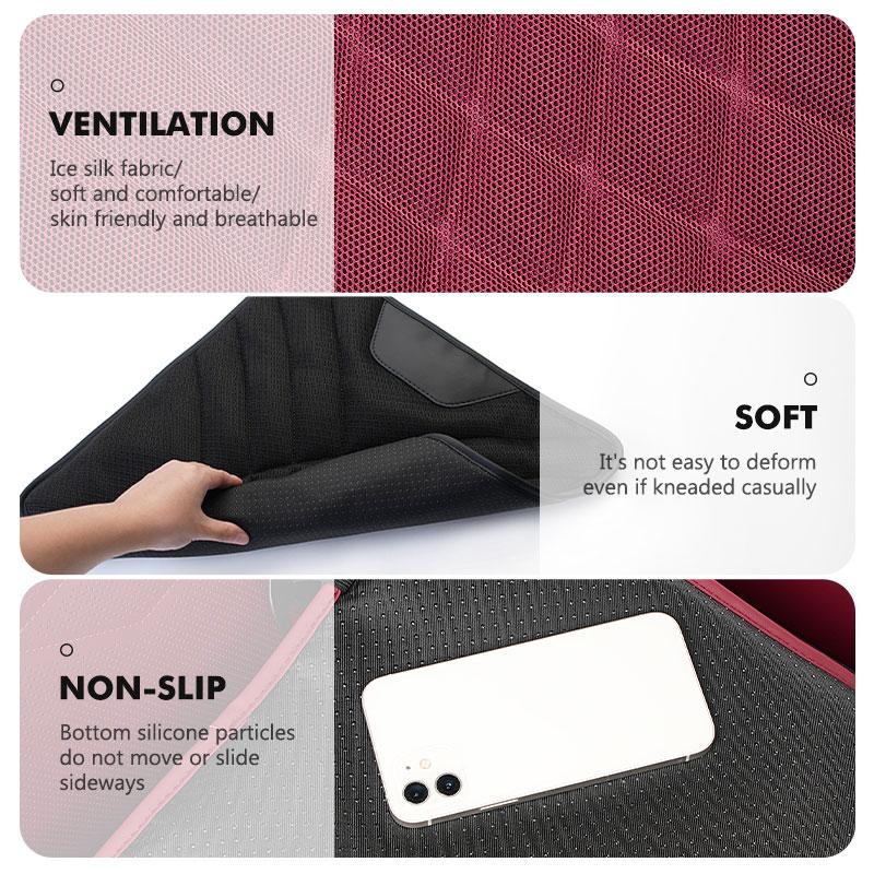 For KIA Car Soft Diamond Grid Ice Silk Cushion Anti-Slip Cooler Pad Ceed ED 2006 2007 2008 2009 2010 2011 2012