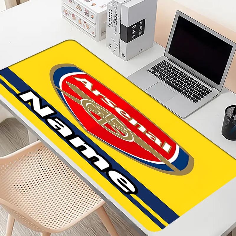 Custom Name Personalized football team Pattern Mousepad, Laptop PC Desk Mat, Decorative Desk Mat for Home Keyboard Pad Gift