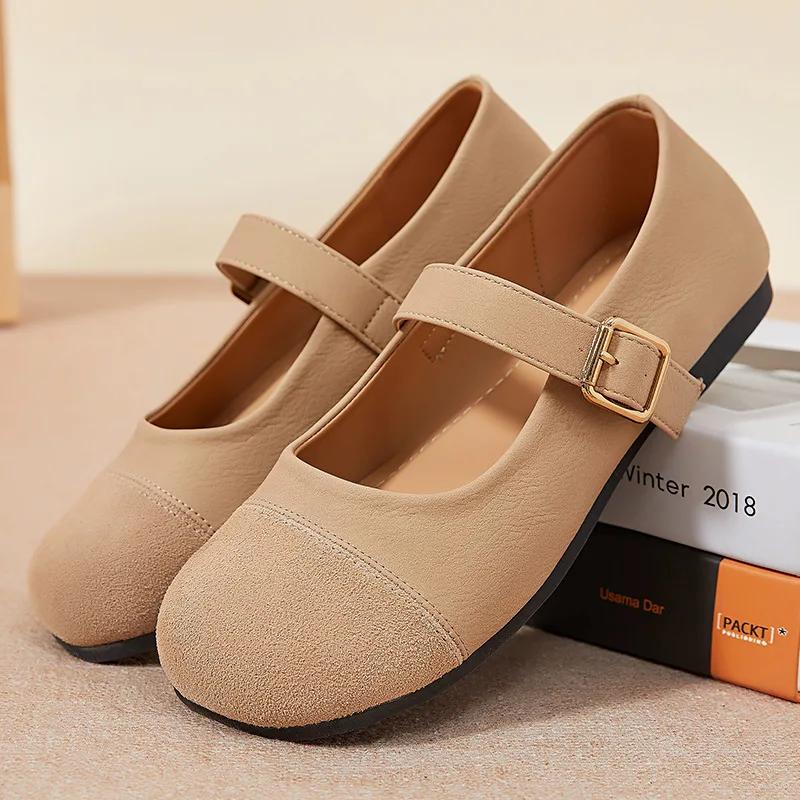 Fashion Womens Leather Loafers Slip On Classic Soft Sole Comfort Fit for Indoor Outdoor Office Use