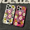 Luxury Flower Pattern Phone Case For Iphone 11 12 13 14 Plus 15 16 17 Pro Max 17Air Phone Cover Non-Yellowing Coque Funda