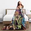 JoJo Golden Blankets Flannel J-JoJos Bizarre Adventure Breathable Ultra-Soft Throw Blankets for Home Car Quilt