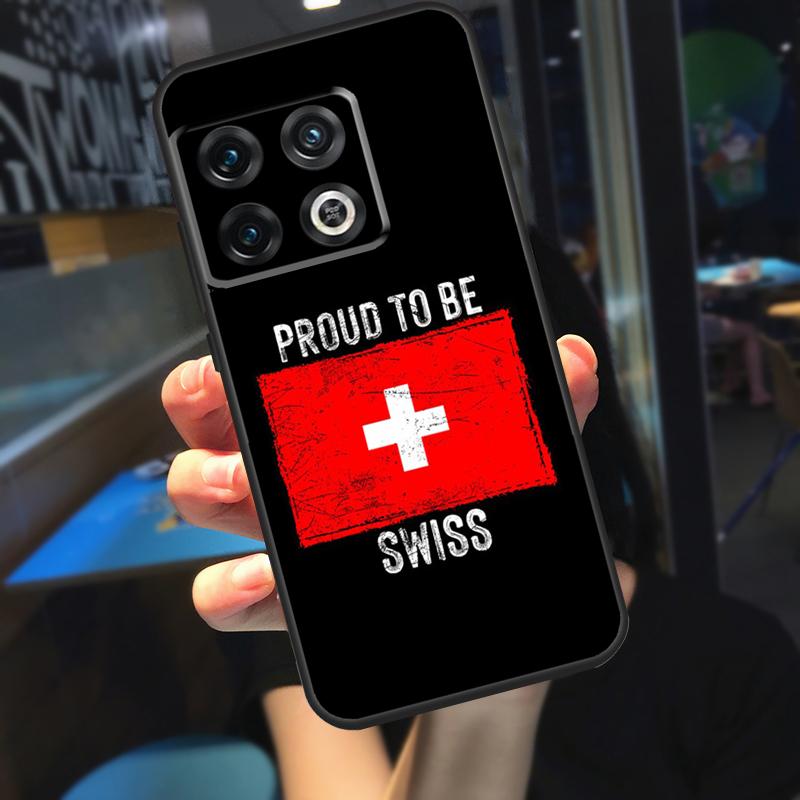 Schweiz Schweizer Flagge Hülle Für OnePlus 10T 8T 9RT 12 13 13R 11 9 10 Pro OnePlus Nord 4 CE 2 3 Lite N20 N30 Hülle