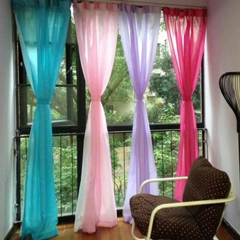 Tonnika Chen Light Romantic Home Decor Rose Voile Perspective Curtains Living Room Window Tulle Only Screening Curtain With Filtering Polyester Perfect For