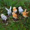 Fairy Garden Mini Owl Figurine Resin Simulation Birds Gift Mini Sculptures Decor
