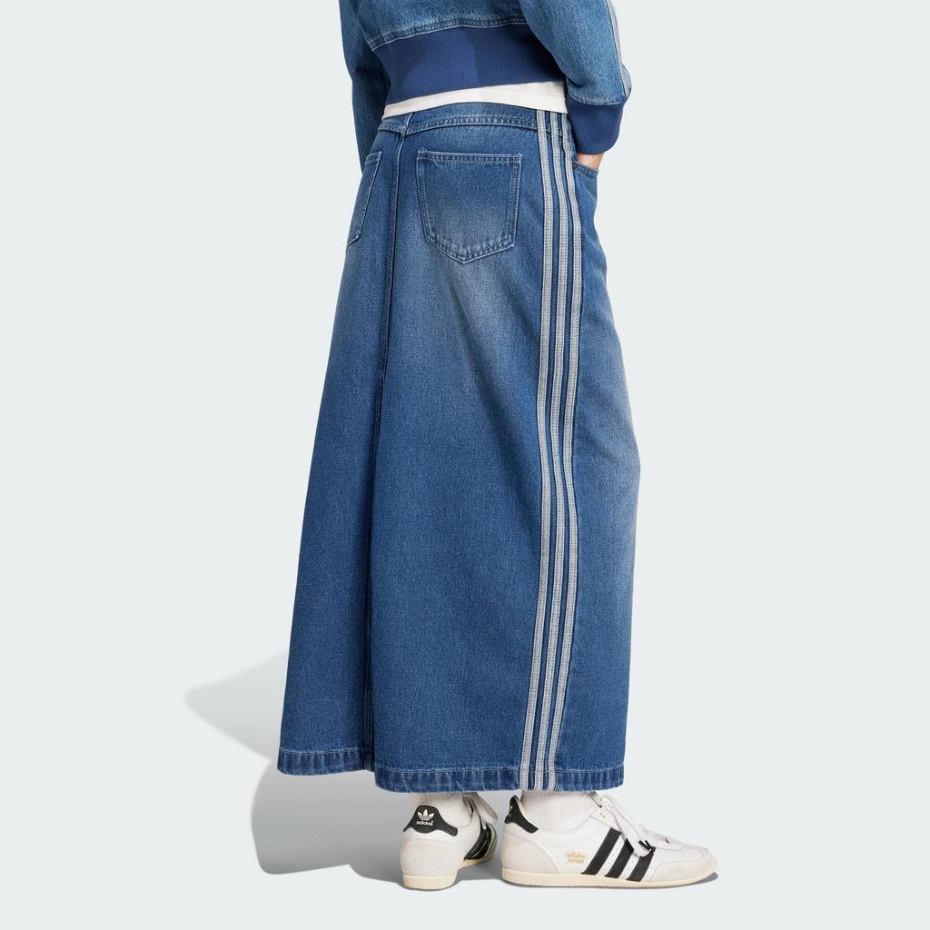 adidas 3-Stripe Denim Long Skirt - Indigo Denim / Jw2658