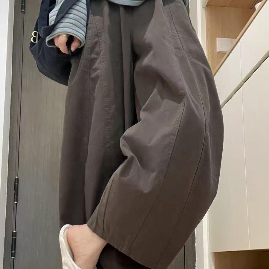 

Japanese High-Waisted Casual Balloon Pants for Petite Individuals - Autumn Relaxed Style Small (Waist 70-92 cm)