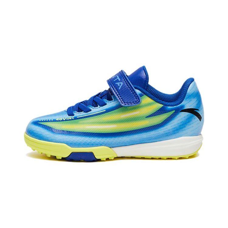 Anta Artificial Turf Comprehensive Training Non-Slip Wear-Resistant Low-Top Soccer Shoes Kids sneaker Blue Yellow 312329922-3