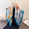 70cm Damen Imitationsseide Quadratisches Tuch Weicher Satin Druck Wickeltuch Foulard Taschentuch Bandanas Hals Haar Schmaler Schal Schals Stolen