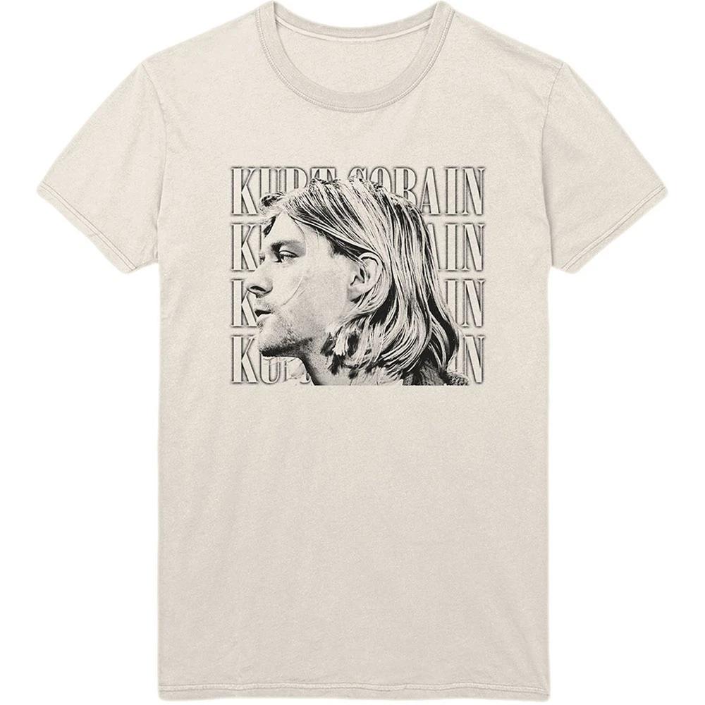 Sand Kurt Cobain Face Profile Nirvana Licensed Tshirt Unisexs L