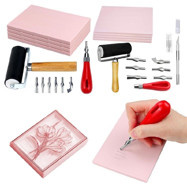 Rubber Stamp Making Kit Rubber Carving Block for Stamp Rubber Carving Block