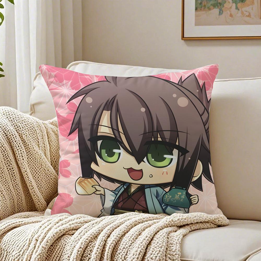 Romantic Japanese Game Anime HHakuoki Cushion Cover Pillowcase Antidustmite living Room Sofa Decor Cushion Room