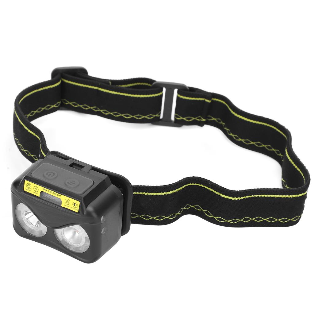 XPG+COB Yellow Light Strong Brightness Builtin Battery USB Charging Induction Headlamp