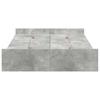 Storage Bed Frame Concrete Grey 120 x 190 cm Particleboard