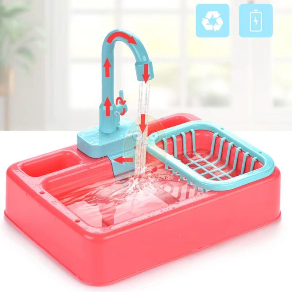 Single Hole Faucet Replacement Toy Rotatable Sink Faucet Play Tap Kitchen Sink Toy  Children