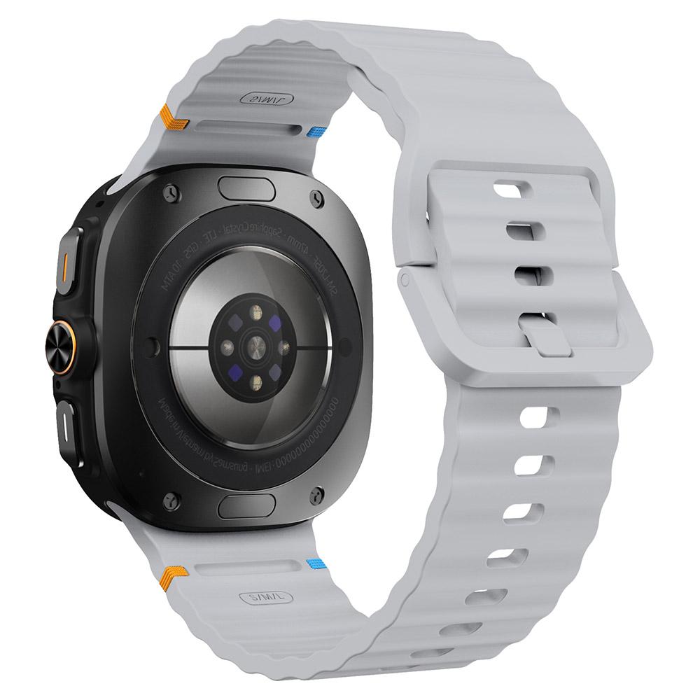 For Samsung Galaxy Watch Ultra 47mm Silicone Watch Strap Wave Stitching Wrist Band