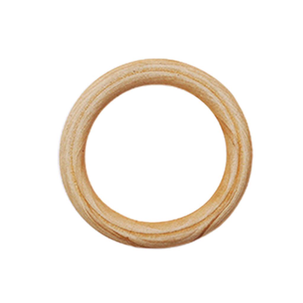 10/15/20/30 Pcs/set Wooden Macrame Rings Natural Unfinished Solid Wood Rings