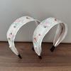 Korean Style Embroidery Lace Headband Floral Rhinestone Hair Band Sweet Bow Hair Rope  Headwear