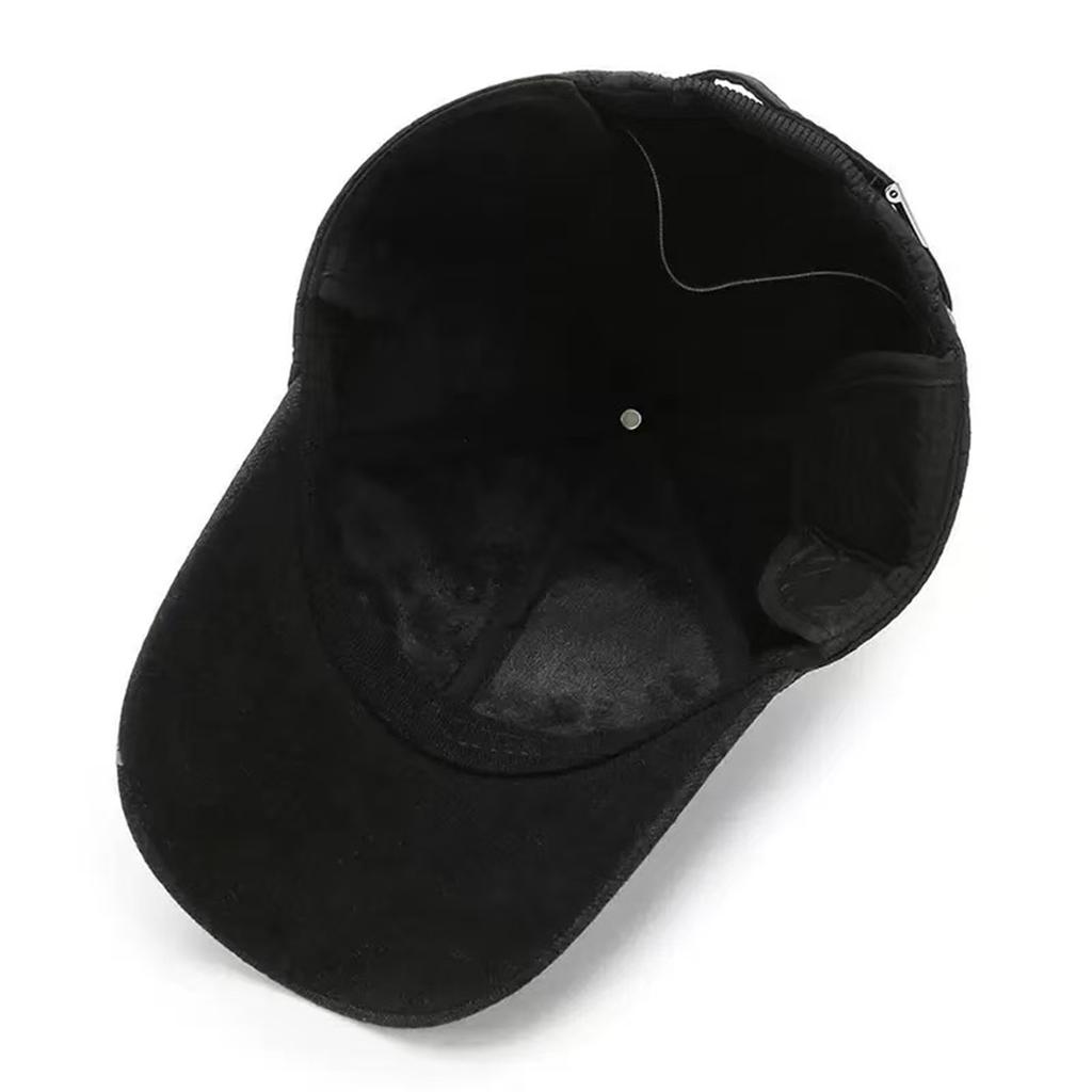 Fashion Diamond Grid Ear Protection Baseball Cap Winter Middle-aged and Elderly Warm Hat Leisure Travel Outdoor Hats Golf Caps