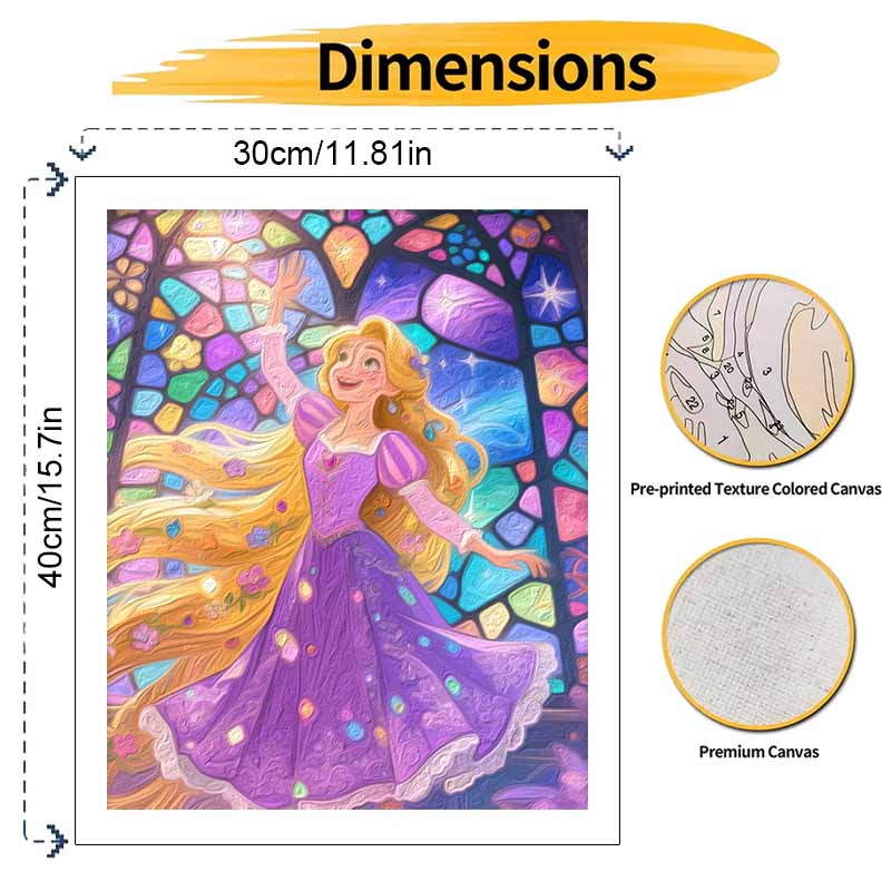 Disney Princess Rapunzel Oil Painting Hand Painting Coloring Painting Handmade Diy Home Decoration Gift