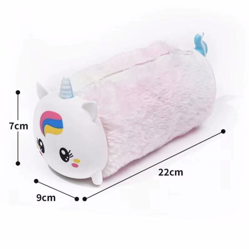 Cute Cartoon Plush Pencil Case Multi-Function Storage Large-Capacity Stationery Box Cosmetic Bag