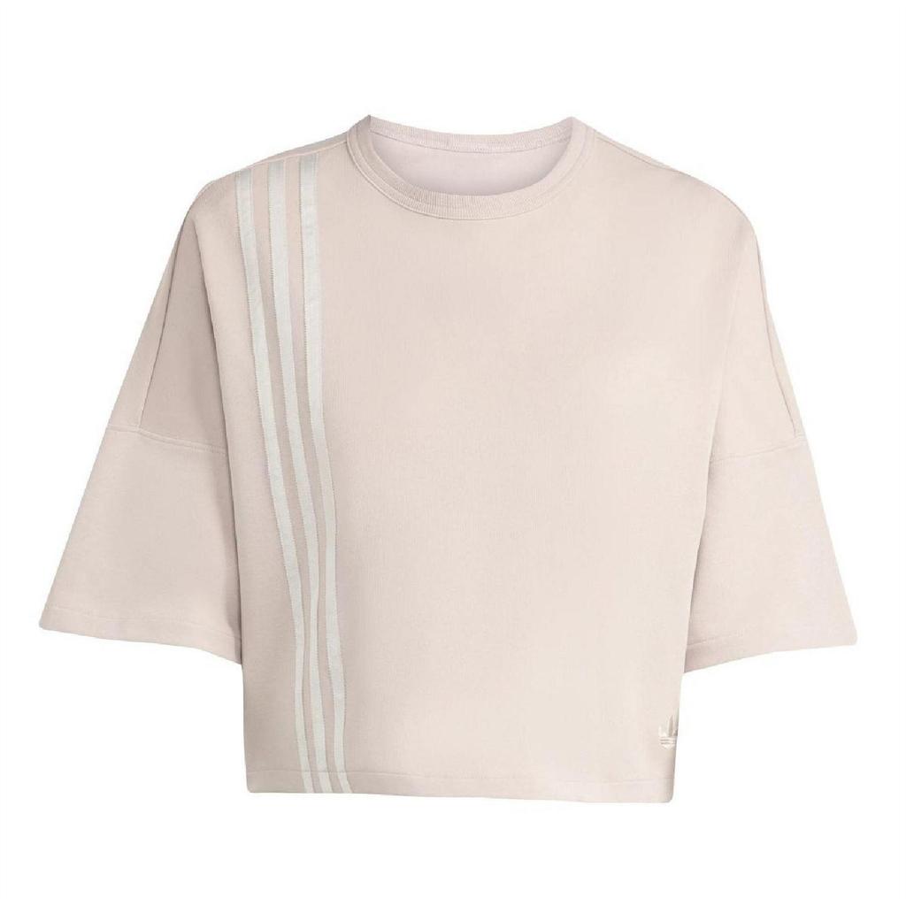 adidas Womens/Ladies Off Place 3 Stripes Loose Fit T-Shirt