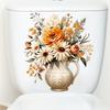 Kreative Vasen-Blumen-Aufkleber Badezimmerdekorationen Toilettendekorationen Selbstklebende Aufkleber
