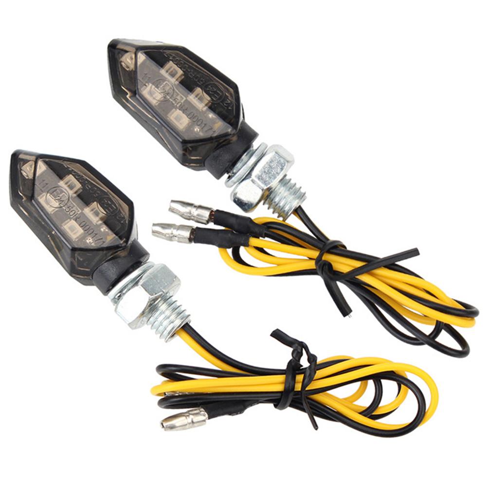 

2/4PCS Mini Motorcycle Smoke Lens Turn Signal Light 5LED 12V Amber Blinker Indicator Lamp Motorcycle Universal Easy to Install