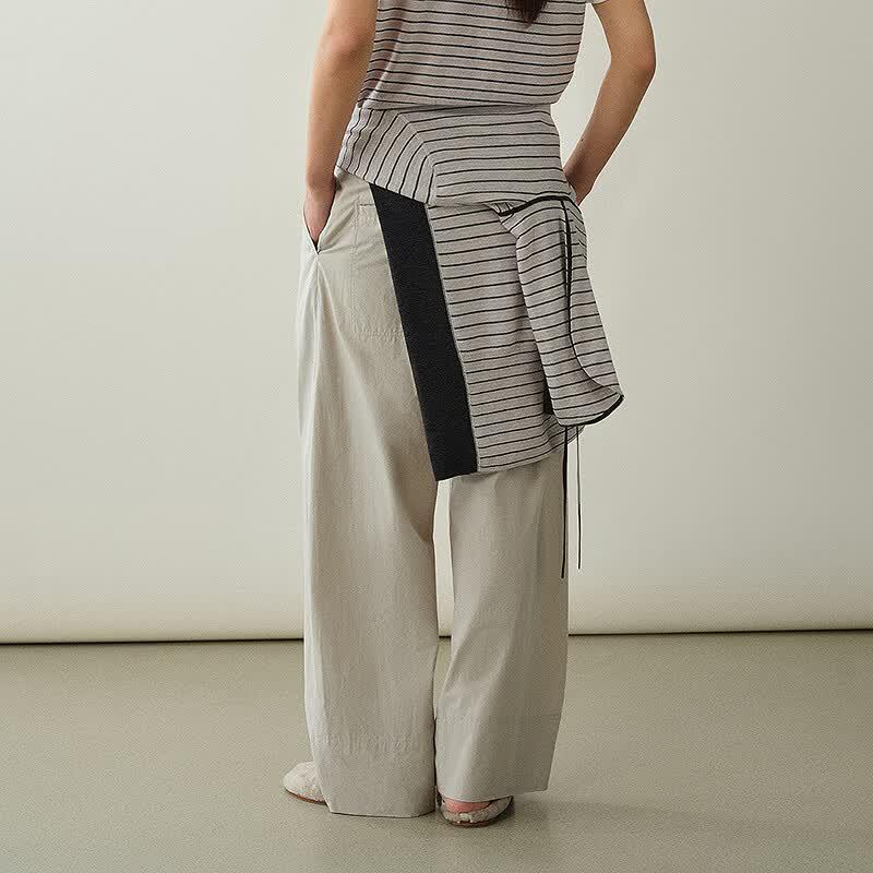 LESS Autumn 2026 New Cotton Loose Straight Trousers